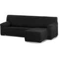 Divano da soggiorno Fodera chaise longue, forma tessuto adattabile, braccio corto nero