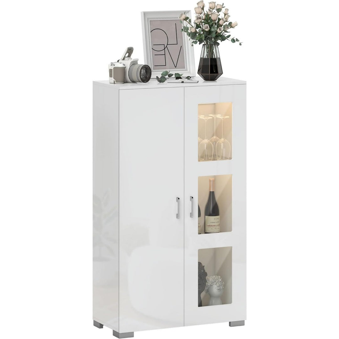 Mobile vetrina regolabile con illuminazione LED bianco
