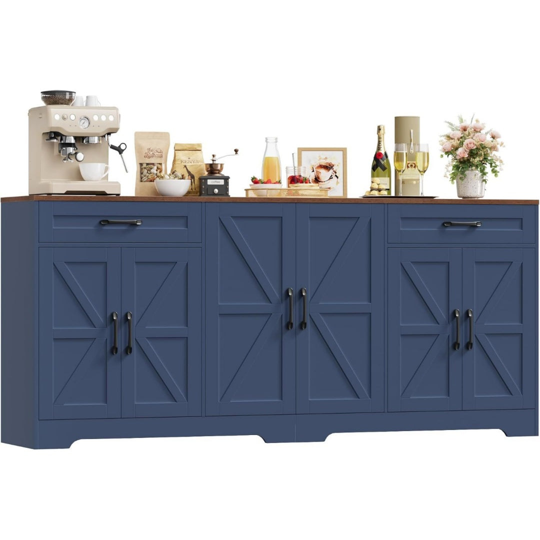 Credenza da soggiorno nero regolabile