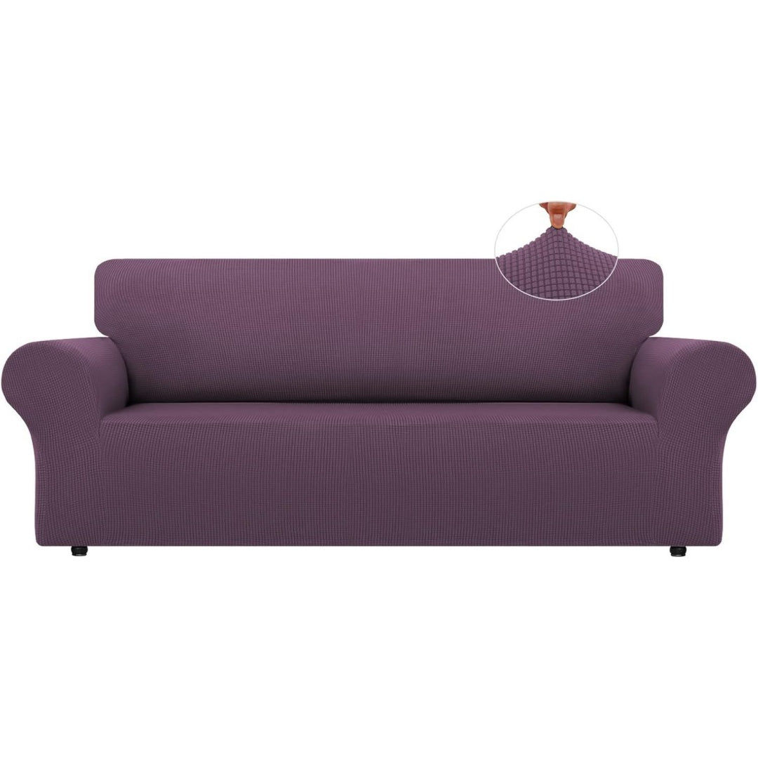 Divano da soggiorno LURKA Copridivano elasticizzato oversize, pezzo, nero