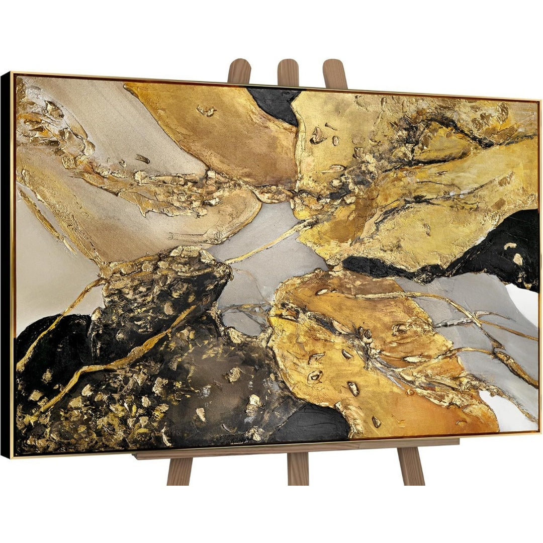 Dipinti YS-Art Quadro Astratto Nero Dipinto nero
