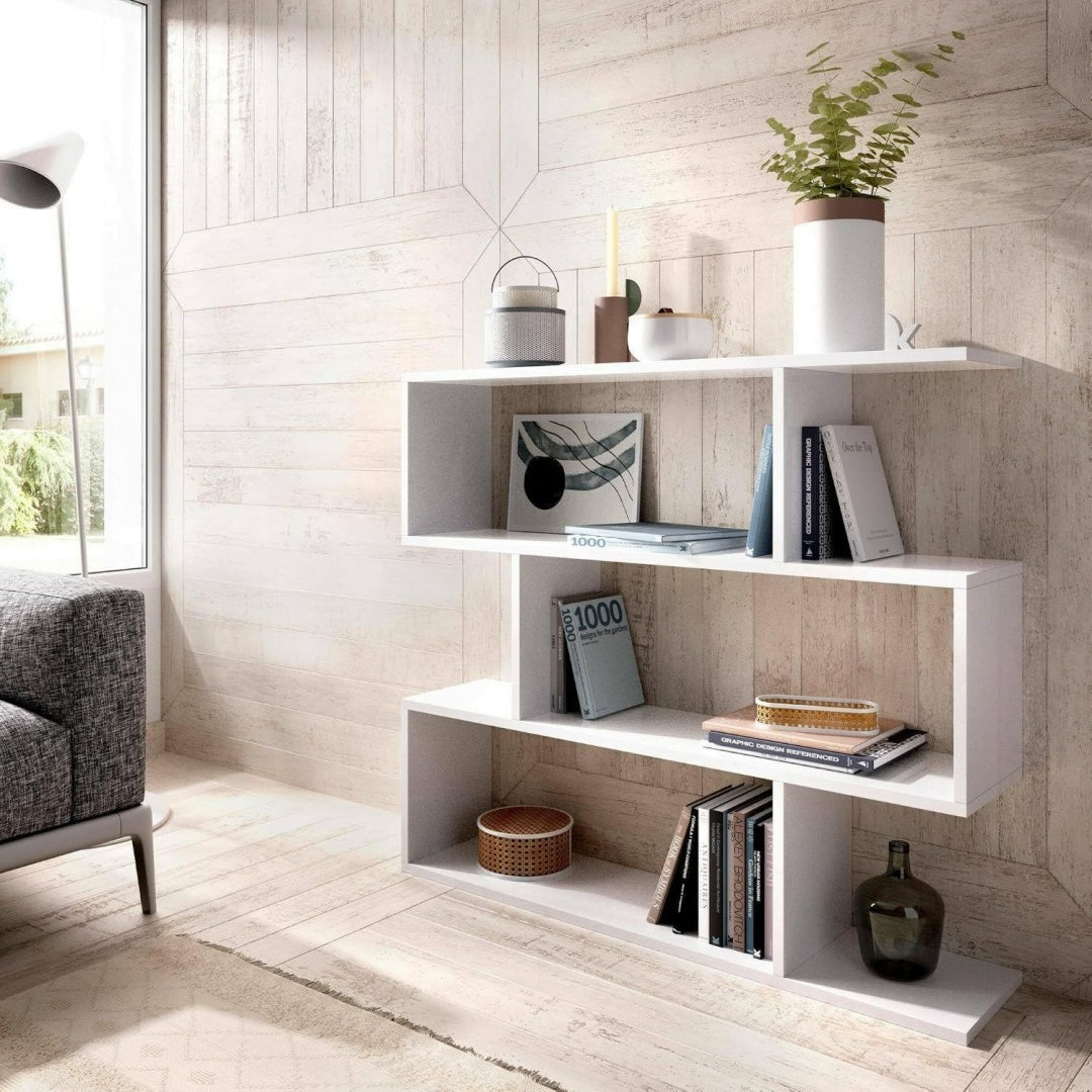 con ripiani libreria contenitore