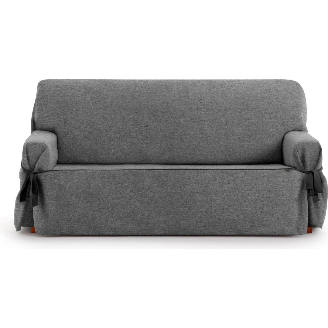 Divano confortevole con braccioli rivestimento in tessuto antracite