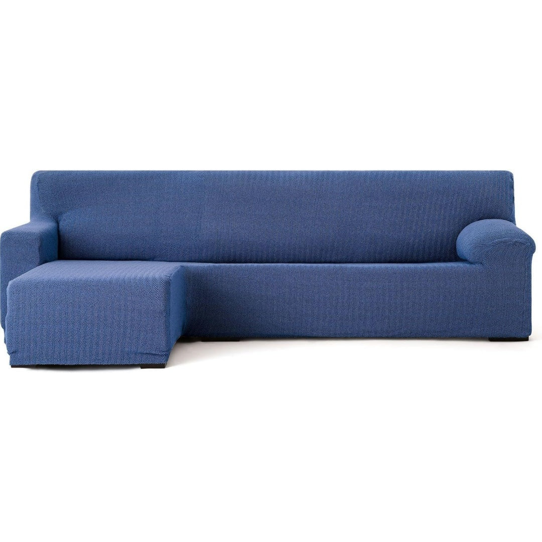 Divano confortevole regolabile rivestimento in tessuto blu