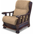 Divano confortevole con braccioli rivestimento in tessuto beige