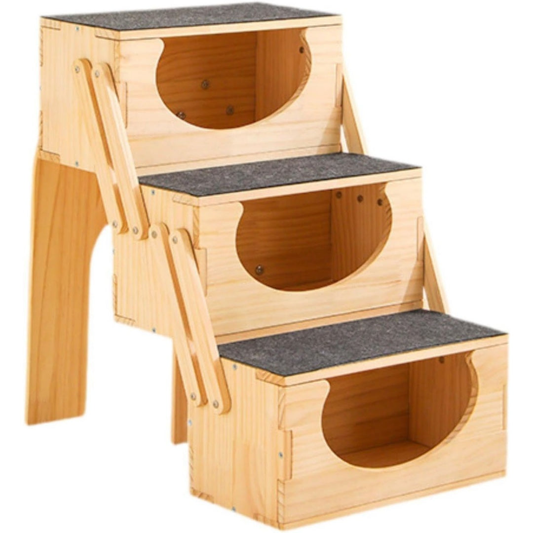 Mobile funzionale pieghevole in legno massello naturale