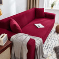 Divano confortevole rosso rivestimento in tessuto