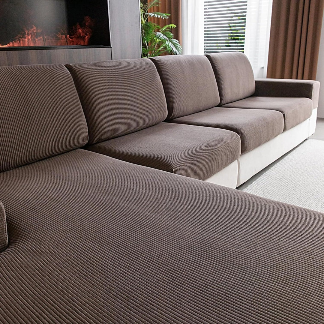 Divano confortevole OHSIO Federa cuscino elasticizzato divano, marrone